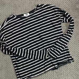 Old Navy Navy and White Striped Top